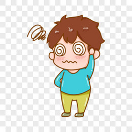卡通男生混乱表情包