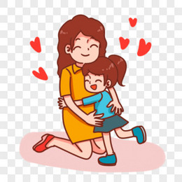 感恩节拥抱感谢家人人物元素