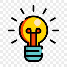 创意炫彩小灯泡元素