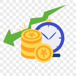 创意卡通插画金融黄金金币成本上升元素