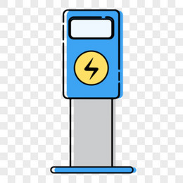 卡通手绘充电桩免抠素材