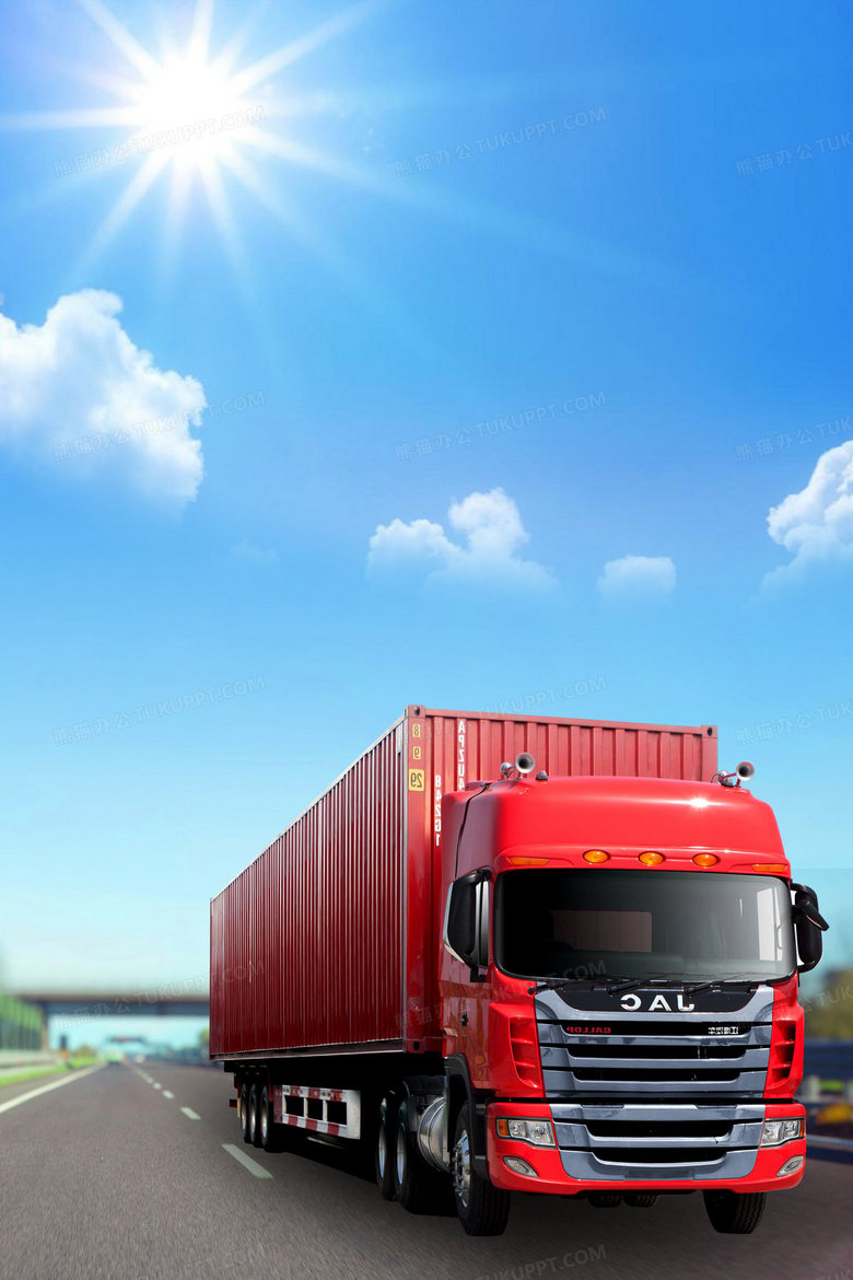 货车公路运输摄影合成背景