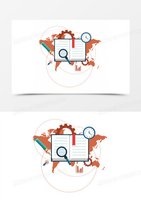 矢量扁平化学习素材