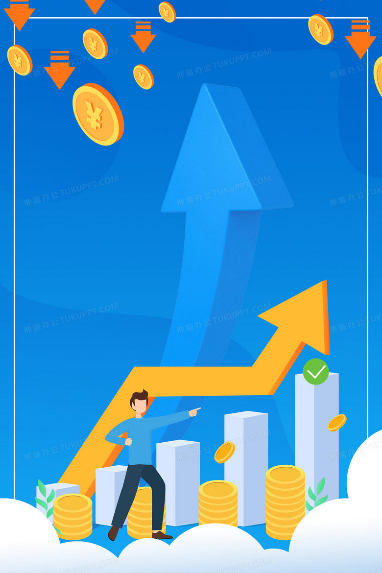 金色创意商务金融股市上涨扁平背景背景图片素材免费下载 熊猫办公 金色创意商务金融股市上涨扁平背景背景图片素材免费下载 熊猫办公