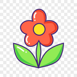 一朵花卡通图片素材 一朵花卡通png设计图片下载 熊猫办公