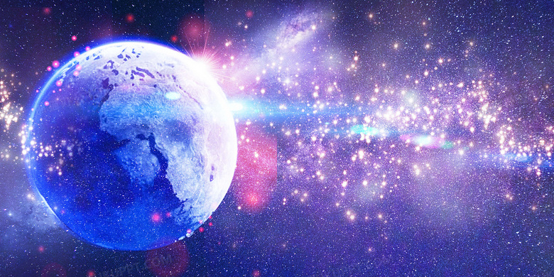 创意炫彩科技星球宇宙摄影合成背景背景图片素材免费下载 熊猫办公