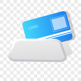 蓝色银行卡片模型