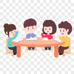 小组合作卡通图片素材_小组合作卡通PNG设计图片下载_熊猫办公