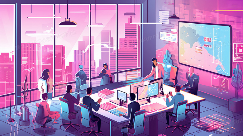 职场办公室商务办公插画图片素材下载_jpg格式_熊猫办公