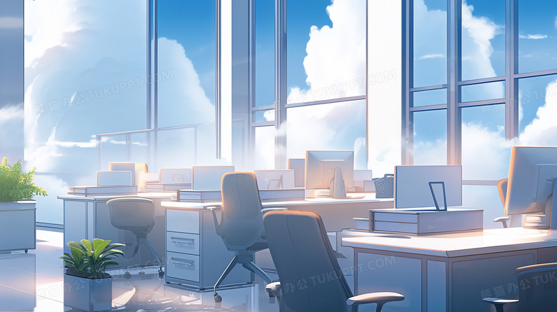 职场办公室作业场景插画图片素材下载_jpg格式_熊猫办公