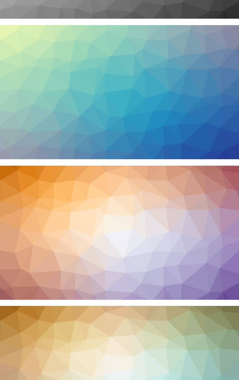 27张渐变色低多边形ppt背景图片