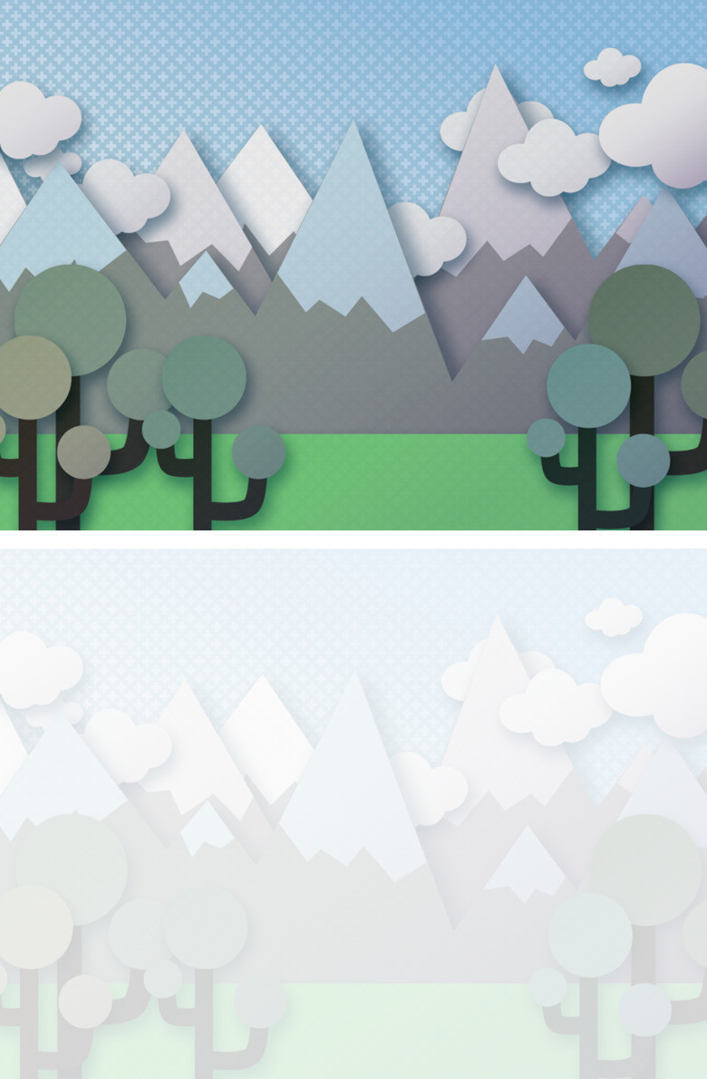 卡通剪贴画风格PPT背景图片