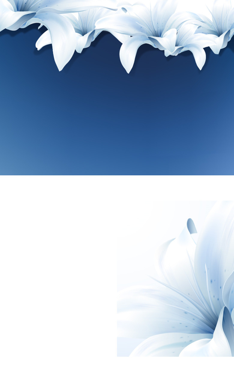 淡雅百合花PPT背景图片