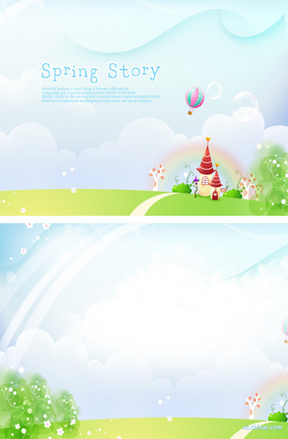 春天的故事ppt背景图片