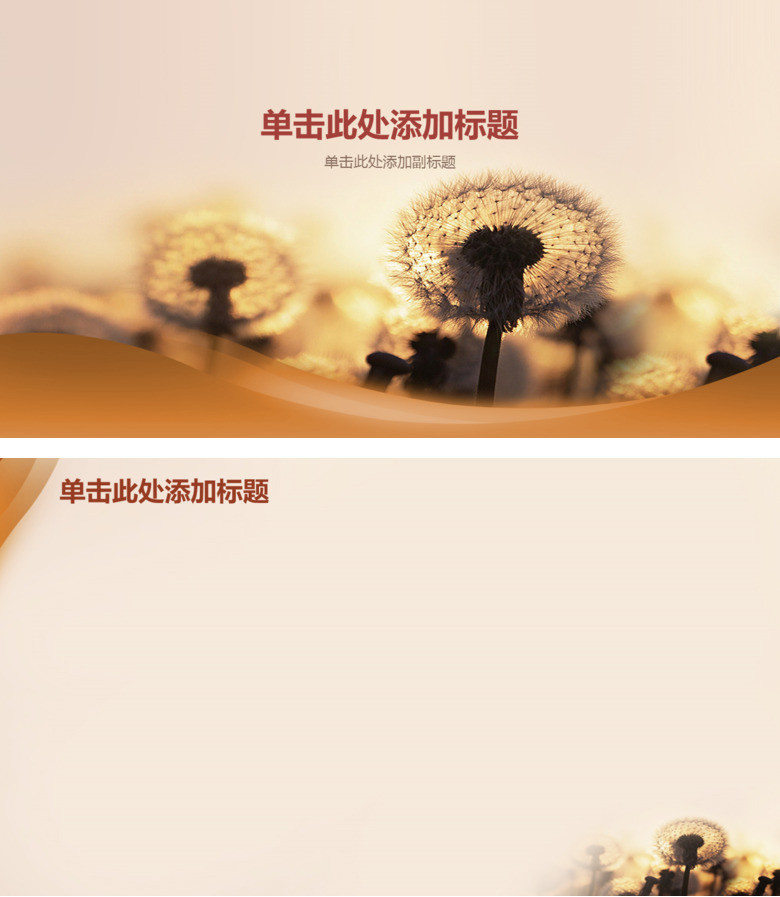 飞舞的蒲公英PPT背景图片