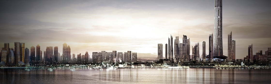 高楼建筑背景 banner