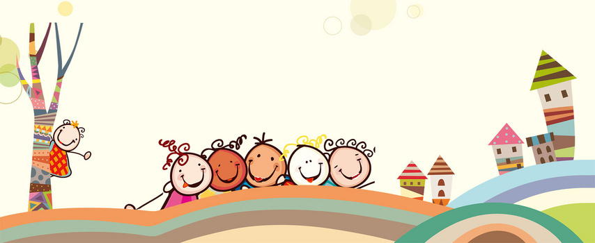 儿童卡通幼儿园展板海报背景