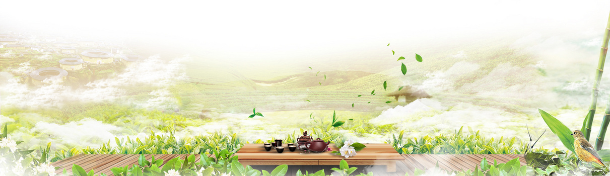 中国风茶叶banner背景