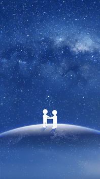 大气星空交友类app引导页启动页背景设计