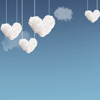 蓝色文艺小清新简约背景