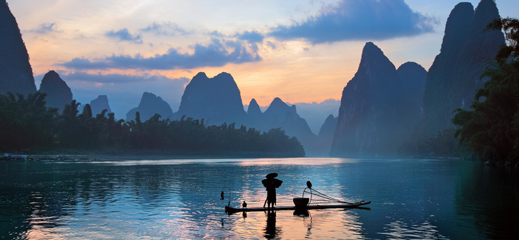 茶园山水风景背景