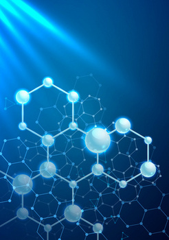 蓝色科技生物背景