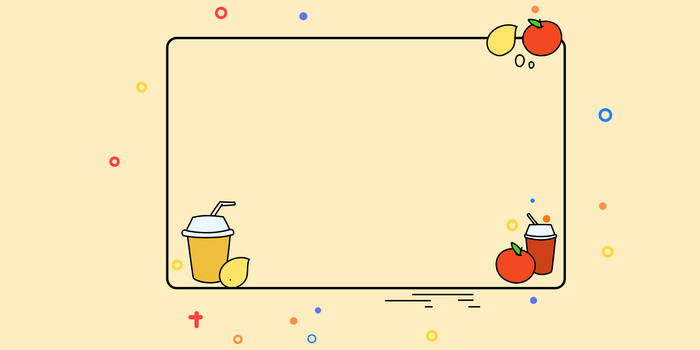 美食卡通海报背景图