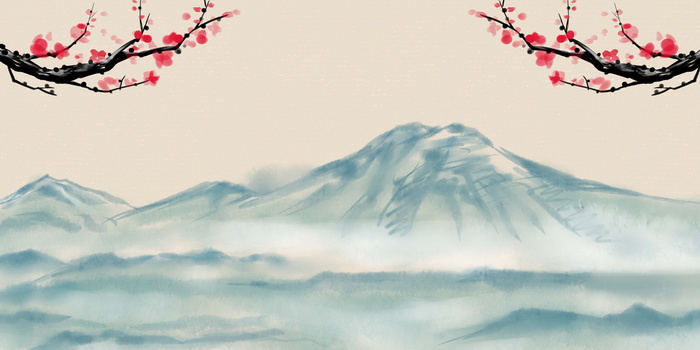 国画山水彩色水墨背景图片素材免费下载_熊猫办公