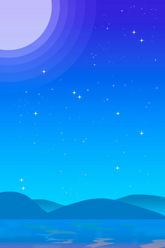 温柔渐变的星空矢量卡通背景