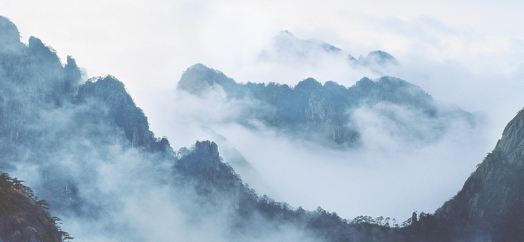 中国风云雾之山背景