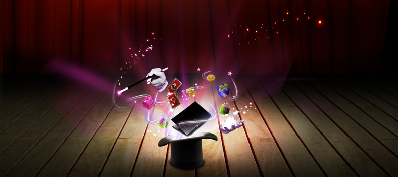 魔术创意banner背景