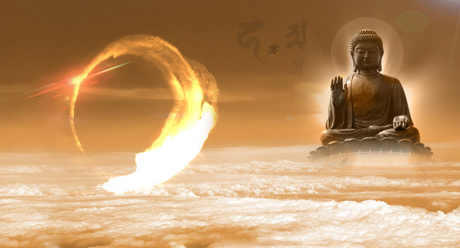 白色云海唯美背景banner