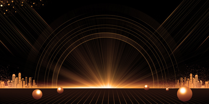 金色城市创意辉煌背景