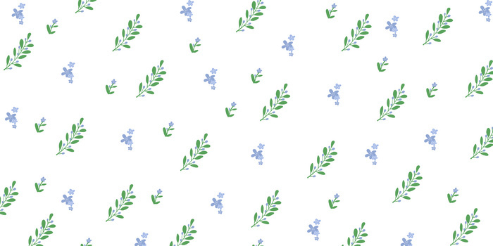 田园风格植物小碎花清新元素平铺背景