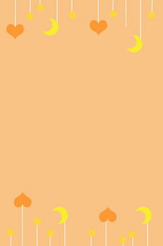 橙色插画风卡通温馨促销背景