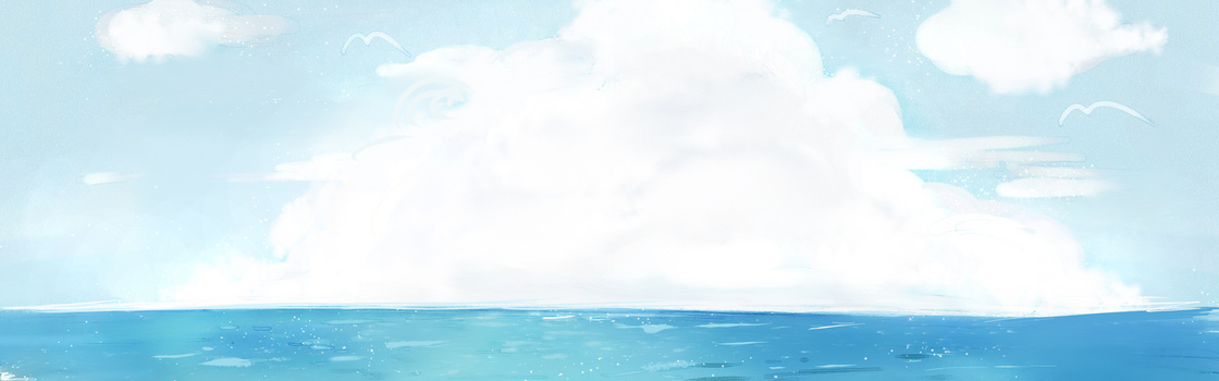 手绘海背景图片大全 手绘海背景素材下载 熊猫办公