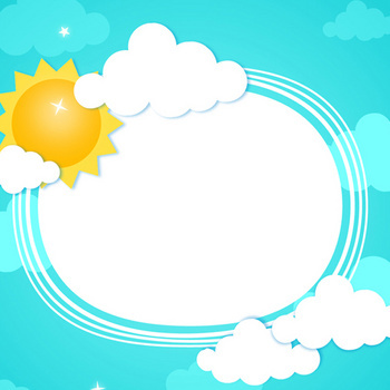 矢量云朵边框