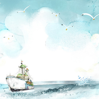 手绘唯美风景背景