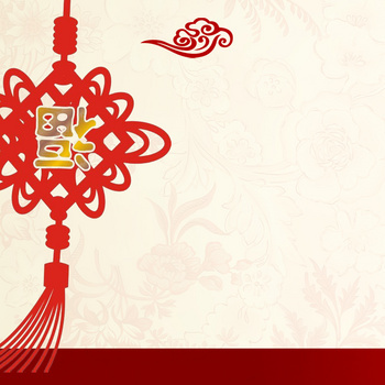 梦幻金色丝带中国结背景