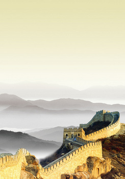 蜿蜒的长城背景