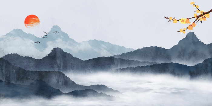 山水中国风背景图片大全 山水中国风背景素材下载 熊猫办公