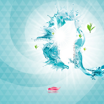 商务蓝色渐变发光儿童牙膏背景