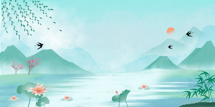 中国水墨山水背景图片大全 中国水墨山水背景素材下载 熊猫办公