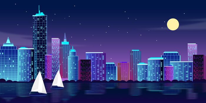 城市建筑夜景背景图片素材下载 熊猫办公 城市建筑夜景背景图片素材下载 熊猫办公