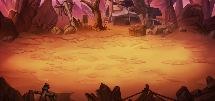 夜景游戏场景红色花朵树木月亮