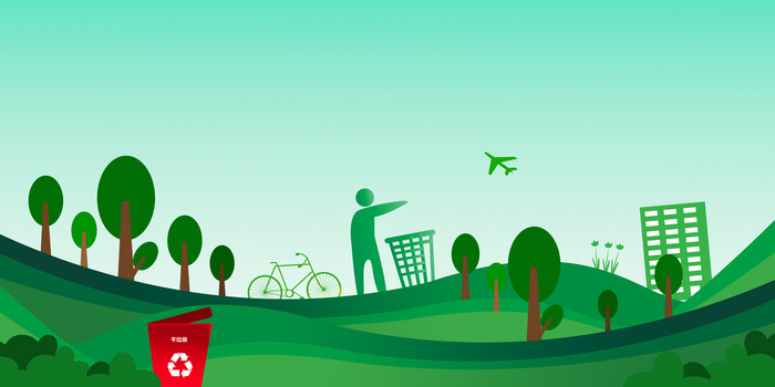 x 3544格式: aijpgai绿色扁平环保题材绿色城市背景海报插画素材像素