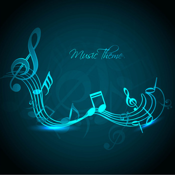五彩音符音乐背景素材
