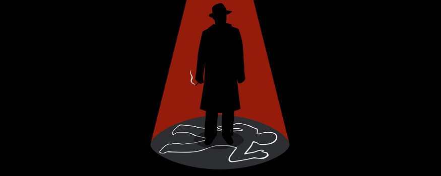 黑色简约侦探背景