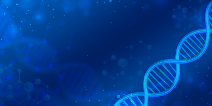 蓝色医疗科技dna基因链背景
