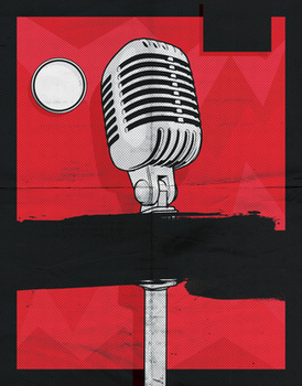 红色复古怀旧音乐背景